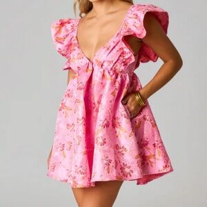 Buddy Love Pink Floral Mini Dress